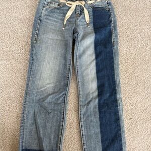Women’s Two-Tone Blue Patchwork Jeans